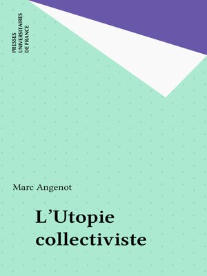 cover image of L'Utopie collectiviste